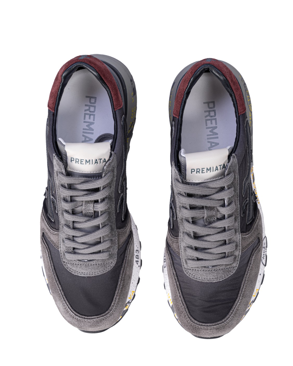 shop PREMIATA Saldi Scarpe: Premiata sneakers MICK.
Logo Premiata.
Nylon decolorato effetto used.
Suola ergonomica.
Tomaia: 45% pelle di vitello 45% poliammide 10% poliuretano
Suola: 65% EVA 5% TPU (PLASTIC MATERIAL) 30% RUBBER.
Made in Vietnam.. MICK-6420 number 58424